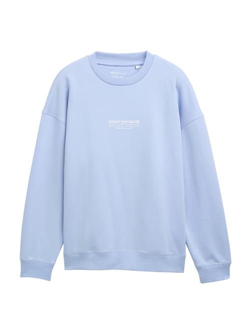 TOM TAILOR DENIM Sweatshirt  lyseblå / hvid