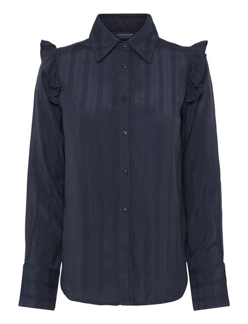 Lexington Clothing | Jacquard Weave Ruffle Blouse | S