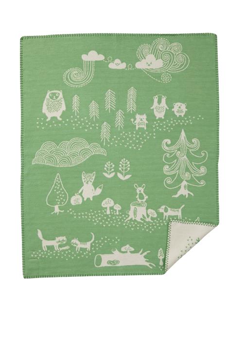 Klippan Yllefabrik Little Bear Tæppe Green  Green One Size  Grøn  One Size