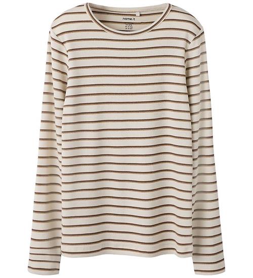 Name It Bluse - Rib - NkfLulaho - Antique White