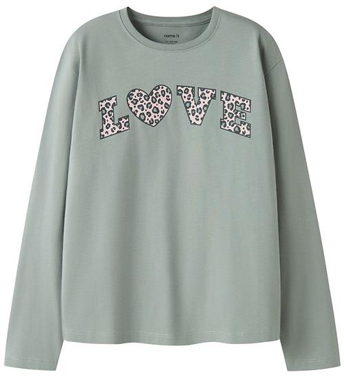 Name It Bluse - NkfVeen - Green Milieu/Leo Love