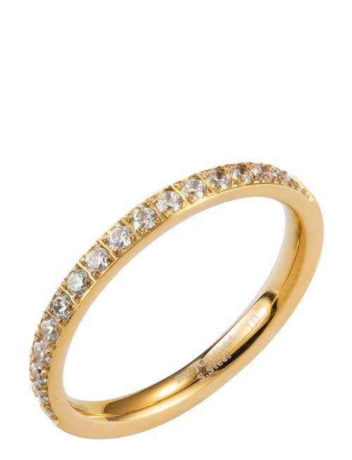 By Jolima | Celine Crystal Ring, Clear Gold | 17 mm