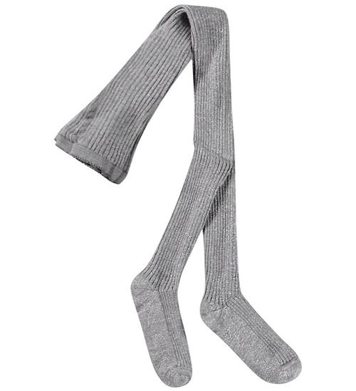 Molo Strømpebukser - Glitter Rib Tights - Grey Melange