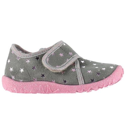 Superfit Hjemmesko - Spotty - Grå/Rosa m. Stjerner