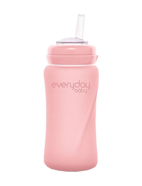 Everyday Baby | Glass Straw Bottle Healthy + Rose Pink | 240 ml