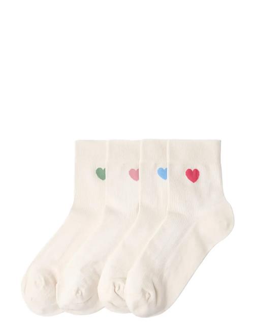 Lindex | Sock High Ankle 4P Placed Hear | 36/38