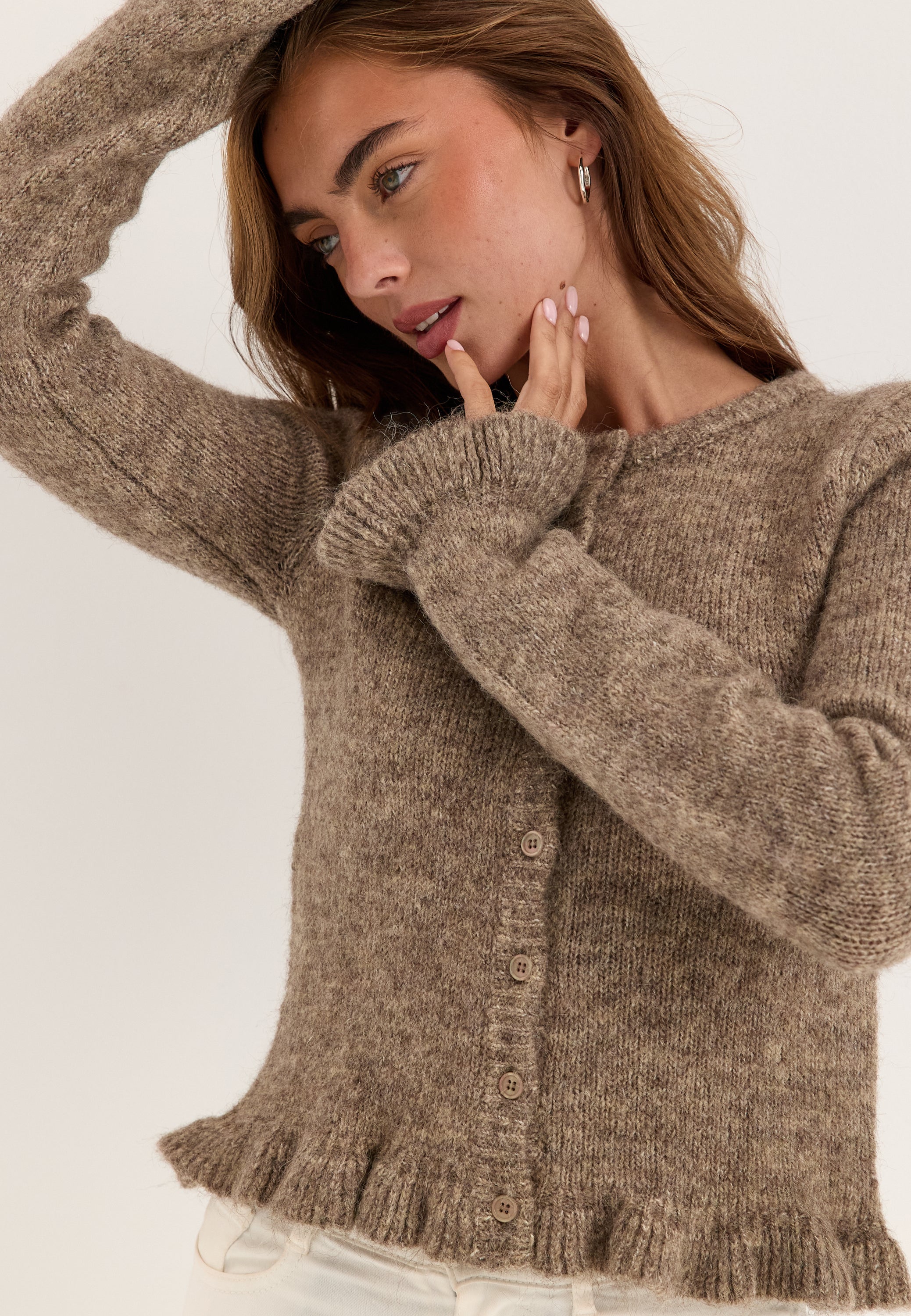 BUBBLEROOM Knitted Frill Cardigan
