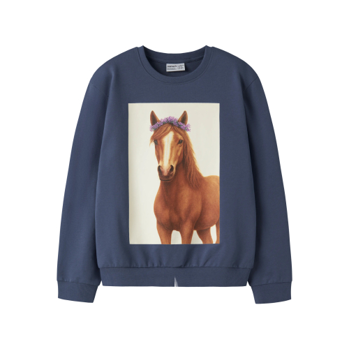 NAME IT Sweatshirt Votea Vintage Indigo Horse