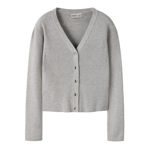 NAME IT Strik Cardigan Larenlise Light Grey Melange