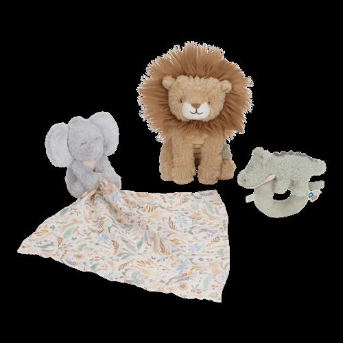Little Dutch Gavesæt Med Babylegetøj Safari Friends  Multi One Size  Grøn  One Size  Drenge, Piger
