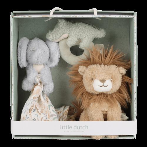 Little Dutch Gavesæt Med Babylegetøj Safari Friends  Multi One Size  Grøn  One Size  unisex
