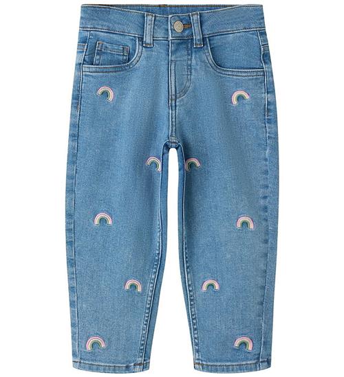 Name It Jeans - NmfBella Mom - Medium Blue Denim/Rainbow Embro
