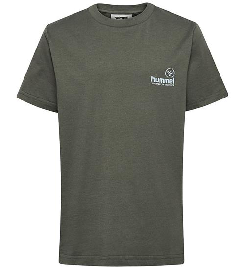 Hummel T-shirt - HmlJr Reg Graphic - Castor Gray m. Print