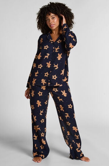 Hunkemöller Peberkage-pyjamassæt Blå