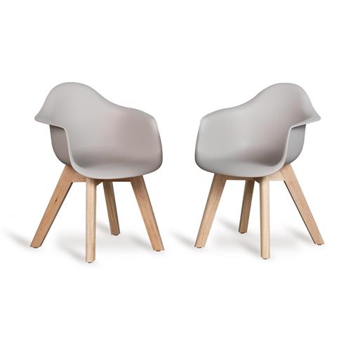 Quax Sæt Med 2 Børnestole Clay  Clay One Size  Grå  One Size  Drenge, Piger
