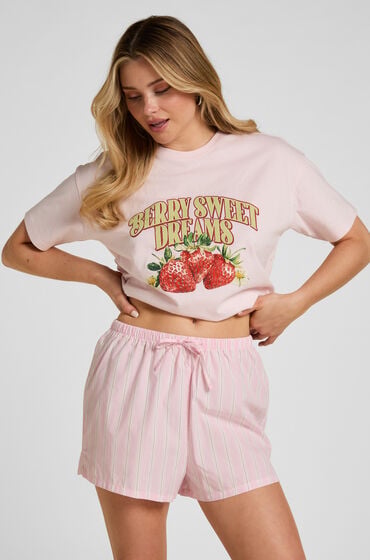 Hunkemöller Short Poplin Lyserød