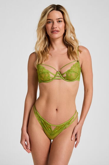 Hunkemöller Brazilian Tanga med Åben Bagside Zara Grøn