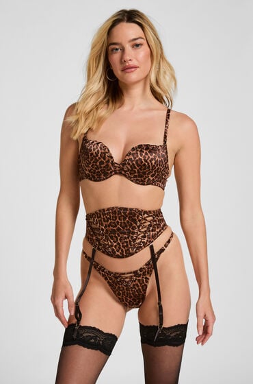 Hunkemöller Quinn Waspie med Dyreprint Brun