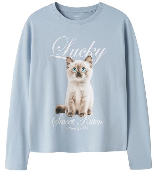 Name It Bluse - NkfVotea - Subdued Blue/Kitten