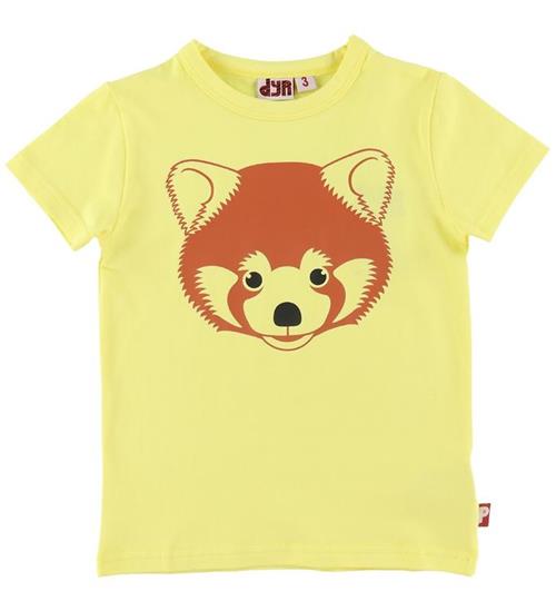 DYR-Cph T-Shirt - DYRGrowl - Pale Yellow m. Rød Panda