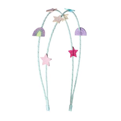 Mimi & Lula My Little Unicorn Stjerne- Og Regnbuepandebånd Multi  Multi-3-8  years  Grøn  3-8 år  Piger