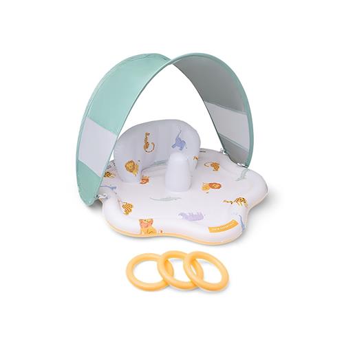 Swim Essentials Baby-vandlegeunderlag Med Baldakin Wild Life  Wild Life One Size  Hvid  One Size 4- 12 Years Drenge, Piger