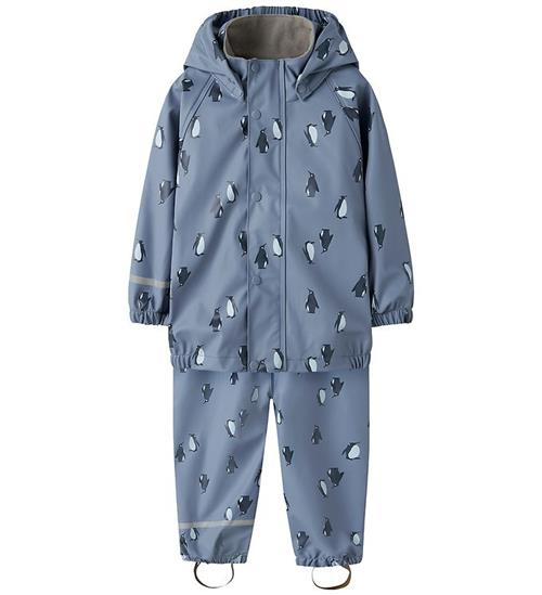 Name It Regntøj m. Seler - NmmDry10 - AOP - Country Blue