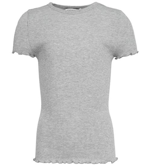 Rosemunde T-shirt - RkBalta - Rib - Modal - Light Grey Melange
