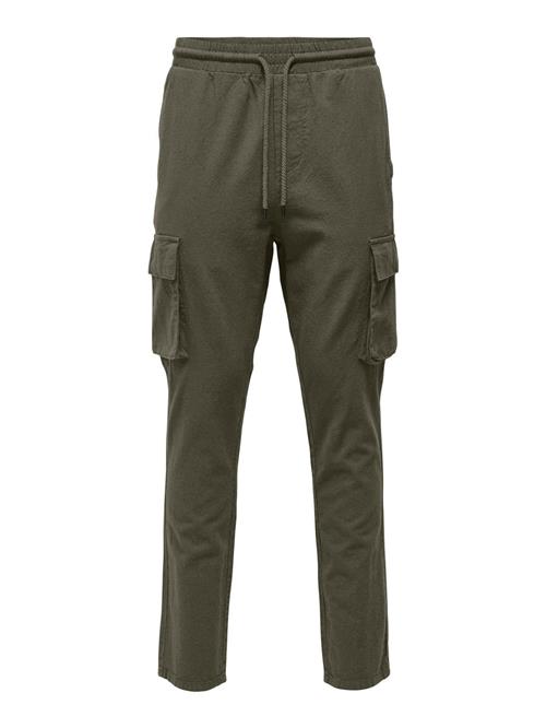 Only & Sons Cargobukser 'ONLLinus'  oliven