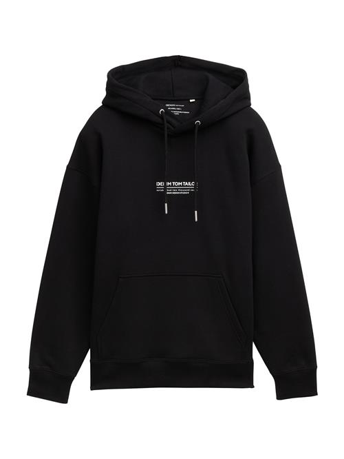 TOM TAILOR DENIM Sweatshirt  sort / hvid
