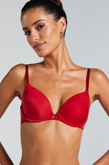 Hunkemöller Formstøbt bøjle-bh Plunge Rød
