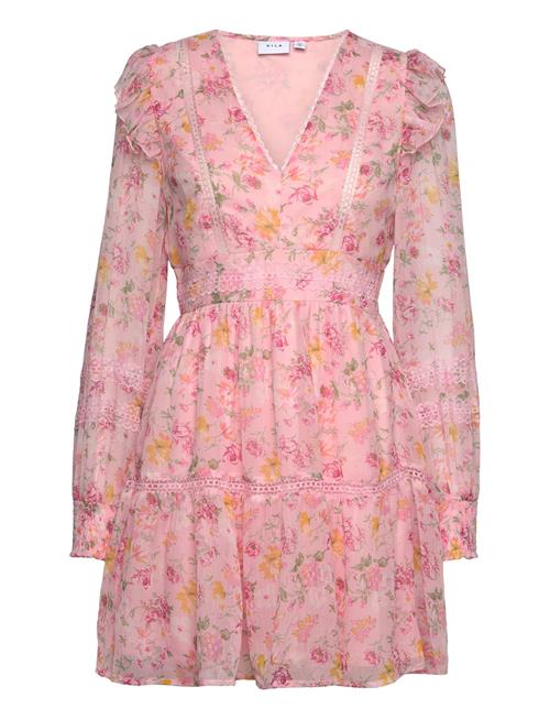 Vila | Viroman New V-Neck L/S Short Dress/Dc/Ka | 42