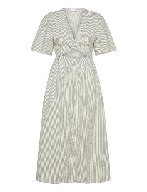 Selected | Slfvittoria Ss Striped Midi Shirt Dress | 34