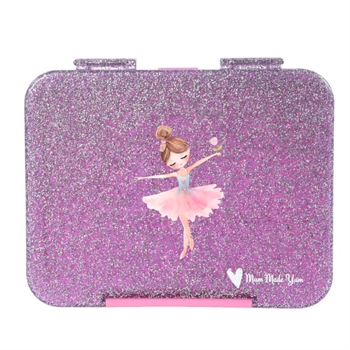 MUM MADE YUM Bento Madkasse Large Glitrende Lilla Ballerina