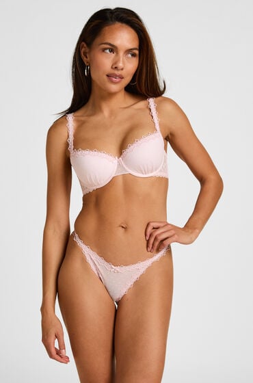 Hunkemöller Tanga Thong Eleanora Lyserød