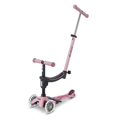 Micro Mini2grow Deluxe Magic LED 2.0 Løbehjul Dusty Rose  Dusty Rose One Size  Lyserød  One Size  Drenge, Piger
