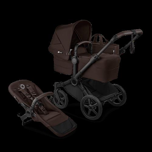 Bugaboo Donkey 6 Komplet Barnevogn Black Cocoa Brown Black Cocoa Brown One Size  Sort  One Size  Drenge, Piger