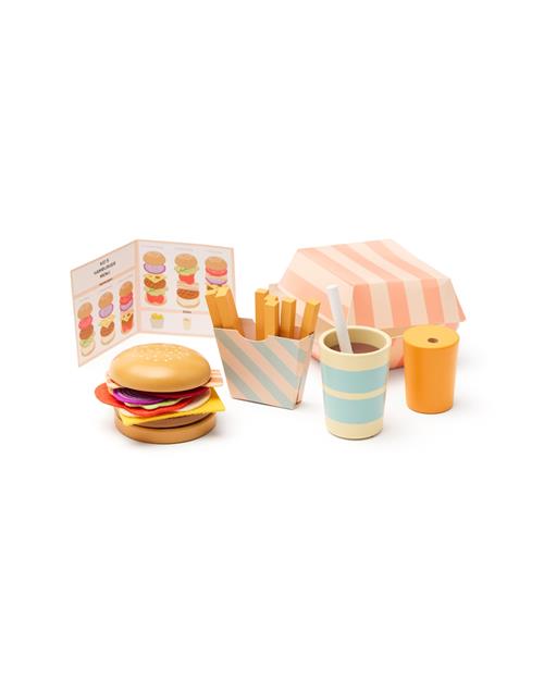 Kid's Concept Hamburger-menu-legesæt Multi  Multi One Size  Rød  One Size  Drenge, Piger