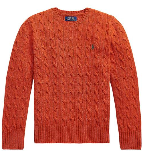 Polo Ralph Lauren Bluse - Strik - Cable - Dark Jaffa Orange