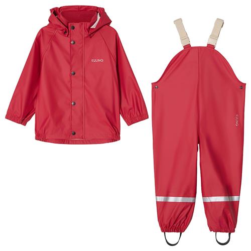 Kuling San Marino Uforet Regnsæt Apple Red Apple Red-98/104 cm  Rød  98/104 cm  Drenge, Piger