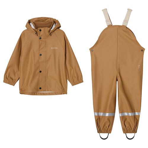 Kuling San Marino Uforet Regnsæt Caramel Brown Caramel Brown-134/140 cm  Brun  134/140 cm  Drenge, Piger