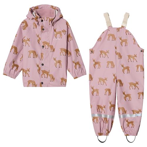 Kuling San Marino Uforet Regnsæt Pink Deer  Pink Deer-98/104 cm  Lyserød  98/104 cm  Drenge, Piger