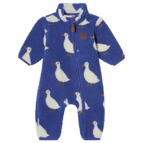 Kuling Austin Pile Fleece-overalls Nordic Blue Ducks  Nordic Blue Ducks-74 cm  Blå  74 cm  Drenge, Piger