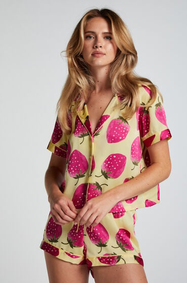 Hunkemöller Pyjamasshorts Satin Gul