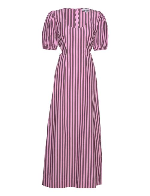 Ganni | Stripe Cotton Cutout Dress | 32