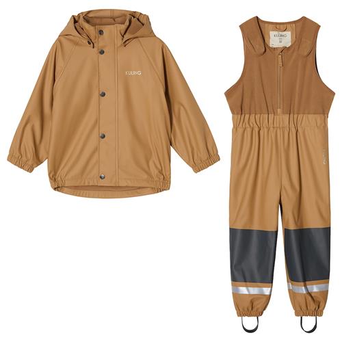 Kuling Ottawa Foret Regnsæt Caramel Brown  Caramel Brown-122/128 cm  Brun  122/128 cm  Drenge, Piger