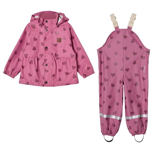 Kuling Toulouse Uforet Regnsæt Mauve Hearts  Mauve Hearts-134/140 cm  Lyserød  134/140 cm  Piger