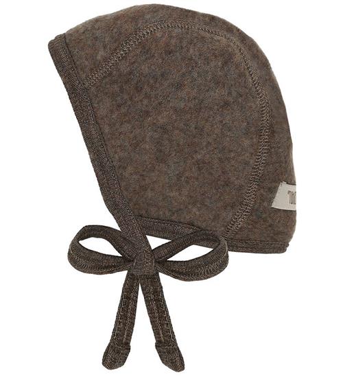 Huttelihut hjelm - Uldfleece - Noos - Brown Melange