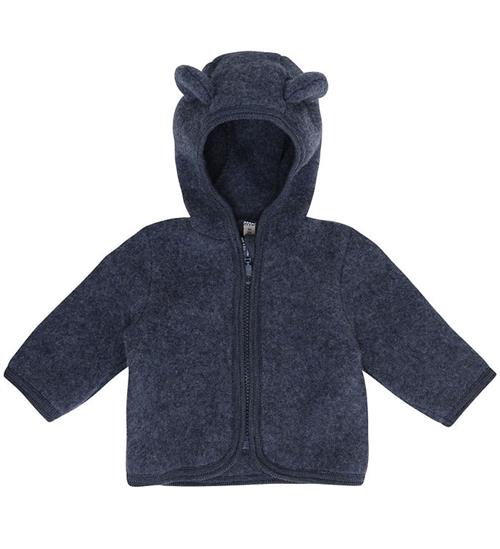 Huttelihut Fleecejakke - Ombre Blue Melange m. Ører