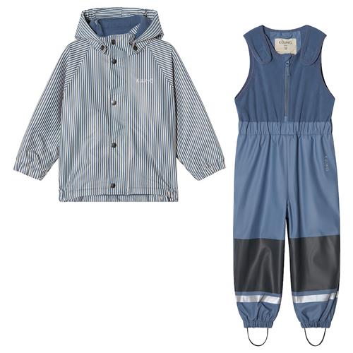 Kuling Ottawa Foret Regnsæt Thin Stripe Blue  Thin Stripe Blue-86/92 cm  Blå  86/92 cm  Drenge, Piger